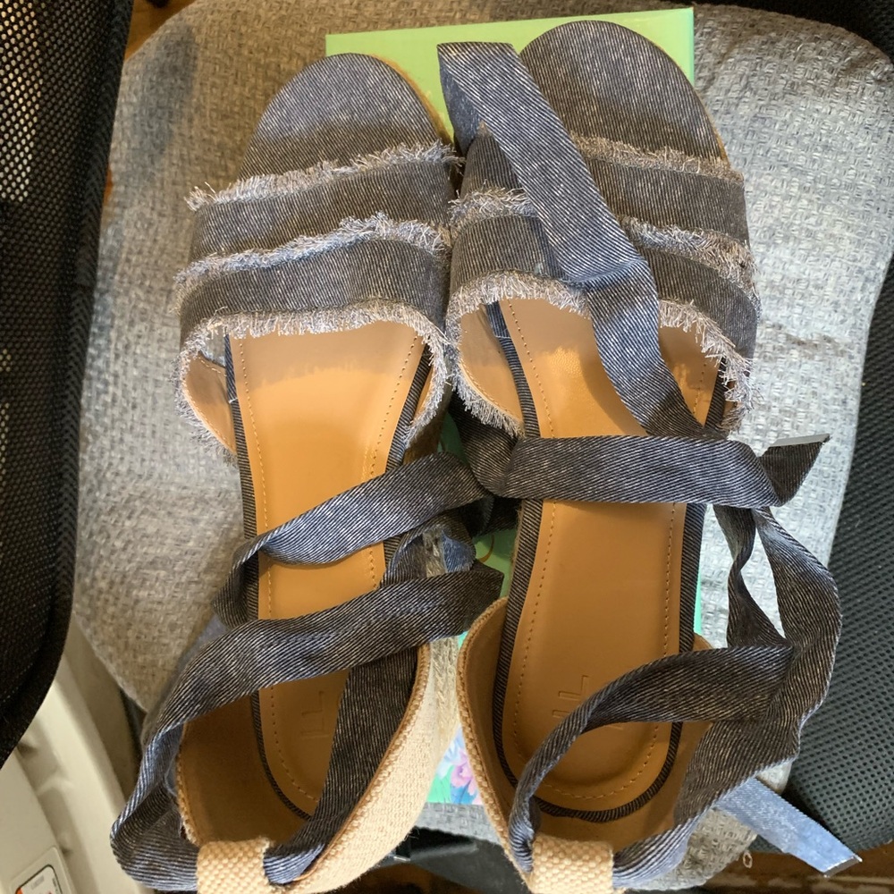 Women's Denim Espadrille Sandals
